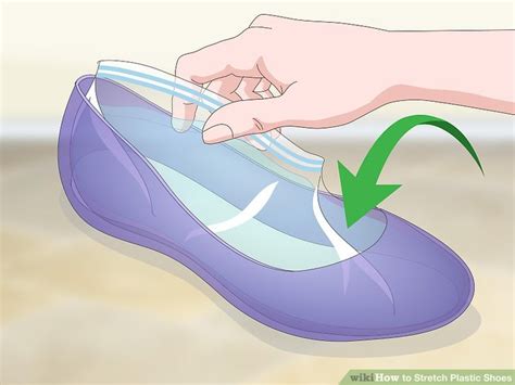 how to stretch plastic shoes.